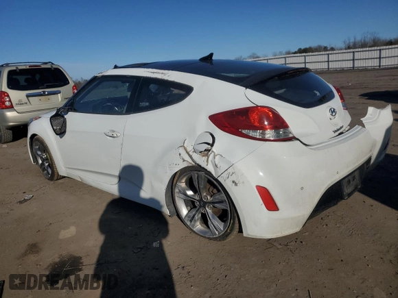 2012 Hyundai Veloster w/Gray Int with VIN KMHTC6AD2CU074277, listed as a Copart auction lot 44045205 with 180,489 mi miles and Salvage title. Bid and sale history available at DreamBid. Image 2.