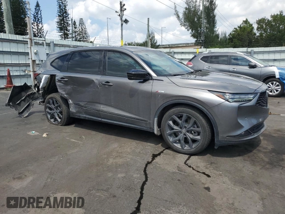 2023 Acura MDX w/A-Spec Package with VIN 5J8YE1H02PL040024, listed as a Copart auction lot 49698835 with 70,329 mi miles and Salvage Title. Bid and sale history available at carsss.com. Image 4.