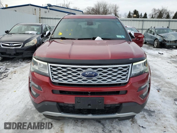 2017 Ford Explorer Platinum z VIN 1FM5K8HT3HGA14034, wystawiony jako Copart lot #45879575 z przebiegiem 100 996 mil mil oraz Nie do naprawy • Non repairable. Historia ofert i sprzedaży dostępna na DreamBid. Obrazek 5.