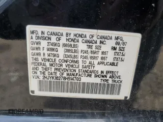 2008 Honda Ridgeline RT z VIN 2HJYK16278H514703, wystawiony jako Copart lot #56307545 z przebiegiem 218 338 mil mil oraz Czysty tytuł • Clean title. Historia ofert i sprzedaży dostępna na DreamBid. Obrazek 12.