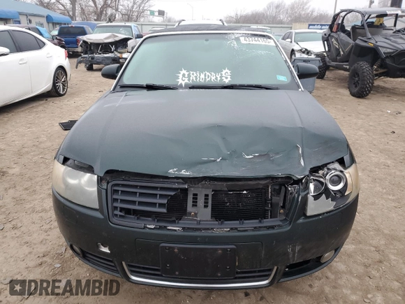 2005 Audi A4 3.0L with VIN WAUDT48H25K010760, listed as a Copart auction lot 43744165 with 113,454 mi miles and Salvage Title. Bid and sale history available at carsss.com. Image 5.