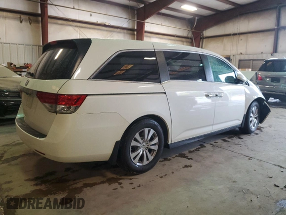 2017 Honda Odyssey EX-L with VIN 5FNRL5H66HB005558, listed as a Copart auction lot 51144495 with 26,128 mi miles and Salvage Title. Bid and sale history available at DreamBid. Image 3.