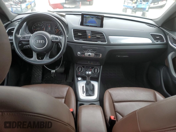 2017 Audi Q3 Premium Plus with VIN WA1JCCFSXHR008243, listed as a Copart auction lot 50393045 with 52,406 mi miles and Salvage title. Bid and sale history available at DreamBid. Image 8.