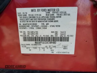 2018 Ford EcoSport SE z VIN MAJ6P1UL2JC189482, wystawiony jako Copart lot #51911295 z przebiegiem 77 647 mil mil oraz Szkoda całkowita • Salvage title. Historia ofert i sprzedaży dostępna na DreamBid. Obrazek 13.