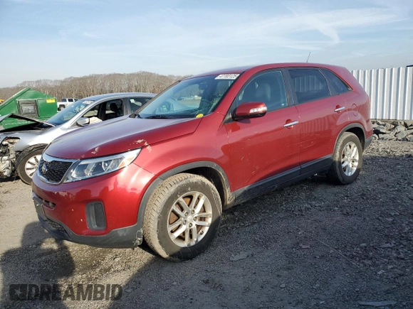 2014 Kia Sorento LX with VIN 5XYKTCA60EG481616, listed as a Copart auction lot 47703125 with 116,854 mi miles and Clean Title. Bid and sale history available at carsss.com. Image 1.