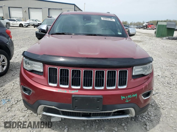 2014 Jeep Grand Cherokee Limited with VIN 1C4RJFBG1EC480962, listed as a Copart auction lot 53069195 with 198,937 mi miles and Salvage Title. Bid and sale history available at DreamBid. Image 5.