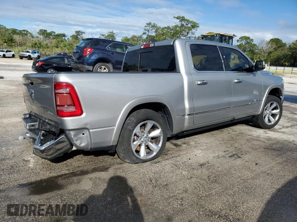 2020 Ram 1500 Limited with VIN 1C6SRFHT9LN367039, listed as a Copart auction lot 46157455 with 60,235 mi miles and Salvage title. Bid and sale history available at DreamBid. Image 3.