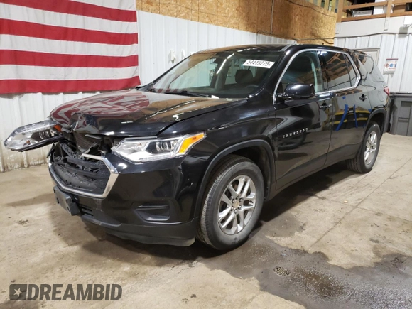2018 Chevrolet Traverse LS z VIN 1GNEVFKW6JJ133196, wystawiony jako Copart lot #54419275 z przebiegiem 93 345 mil mil oraz Nie do naprawy • Non repairable. Historia ofert i sprzedaży dostępna na DreamBid. Obrazek 1.