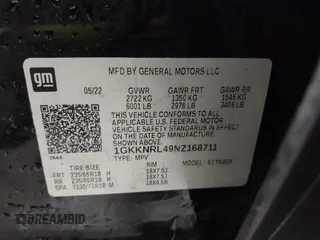 2022 GMC Acadia SLE z VIN 1GKKNRL49NZ168711, wystawiony jako IAAI lot #38701786 z przebiegiem 26 809 mil mil oraz . Historia ofert i sprzedaży dostępna na DreamBid. Obrazek 9.