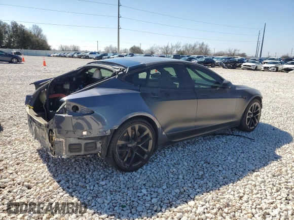 2021 Tesla Model S Plaid с VIN 5YJSA1E64MF451576, выставлен на аукционе Copart как лот 45425625 с пробегом 40 563 миль миль и Списание • Salvage title. История ставок и продаж доступна на DreamBid. Изображение 3.