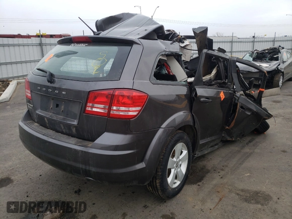 2016 Dodge Journey SE with VIN 3C4PDCAB0GT235502, listed as a Copart auction lot 46711865 with 0 mi miles and Salvage Title. Bid and sale history available at carsss.com. Image 4.