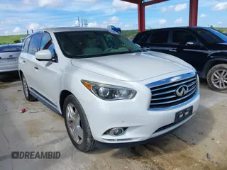2013 Infiniti JX35 z VIN 5N1AL0MM3DC311995, wystawiony jako IAAI lot #42488305 z przebiegiem 147 709 mil mil oraz . Historia ofert i sprzedaży dostępna na DreamBid. Obrazek 1.