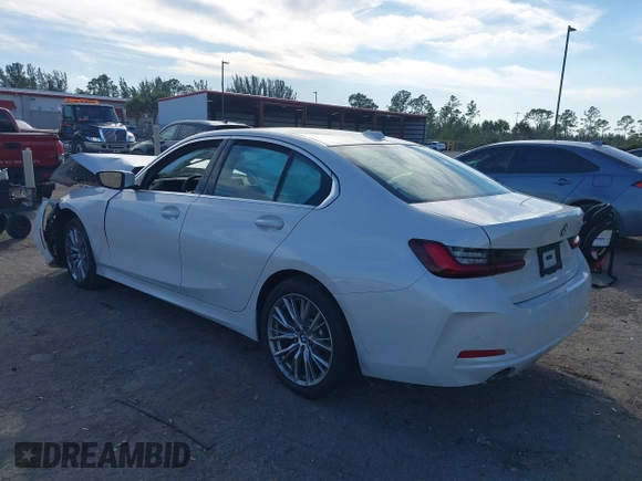 2024 BMW 3 Series 330i with VIN 3MW69FF07R8E63764, listed as a IAAI auction lot 41428605 with 5,355 mi miles. Bid and sale history available at carsss.com. Image 3.