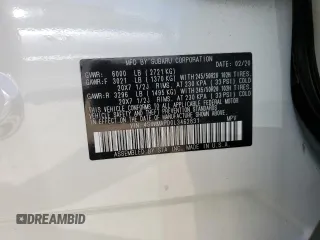 2020 Subaru Ascent Limited with VIN 4S4WMAPD0L3462831, listed as a Copart auction lot 58041645 with 38,642 mi miles and Salvage title. Bid and sale history available at DreamBid. Image 14.