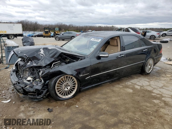 2004 Mercedes-Benz S 55 AMG with VIN WDBNG74J04A407814, listed as a Copart auction lot 47820895 with 57,096 mi miles and Salvage Title. Bid and sale history available at DreamBid. Image 1.