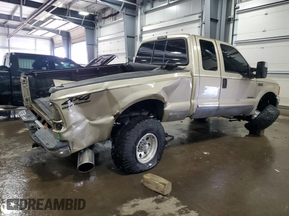 2001 Ford Super Duty F-250 XL with VIN 1FTNX21F51EC56106, listed as a Copart auction lot 89001365 with 153,839 mi miles and Salvage Title. Bid and sale history available at carsss.com. Image 3.
