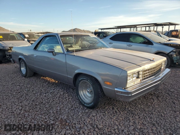 1983 Chevrolet El Camino z VIN 1GCCW80H1DR150636, wystawiony jako Copart lot #85873984 z przebiegiem 56 394 mil mil oraz Czysty tytuł • Clean title. Historia ofert i sprzedaży dostępna na DreamBid. Obrazek 4.