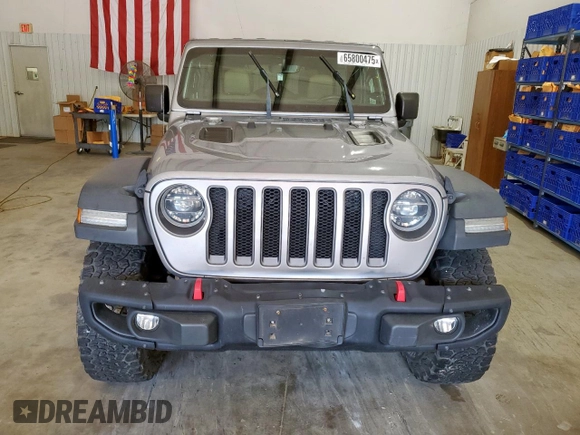 2018 Jeep Wrangler Unlimited Rubicon z VIN 1C4HJXFG5JW111896, wystawiony jako Copart lot #65800475 z przebiegiem Nie podano mil oraz Szkoda całkowita • Salvage title. Historia ofert i sprzedaży dostępna na DreamBid. Obrazek 5.