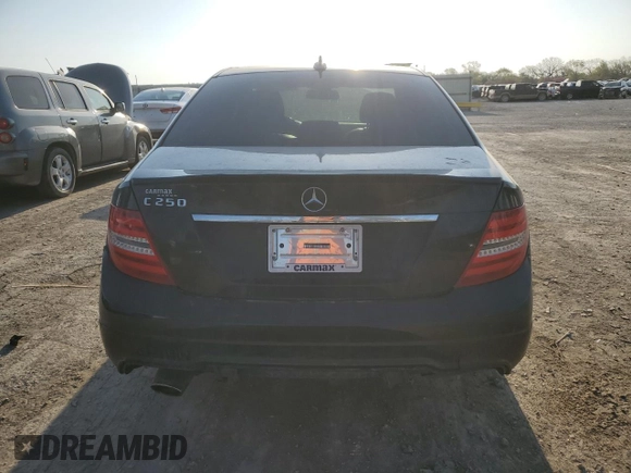 2014 Mercedes-Benz C 250 Sport with VIN WDDGF4HB5ER311927, listed as a Copart auction lot 52055205 with 89,952 mi miles and Salvage title. Bid and sale history available at DreamBid. Image 6.