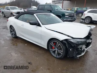 2023 BMW 4 Series M440i xDrive with VIN WBA63AT04PCL70876, listed as a IAAI auction lot 40777902 with 21,944 mi miles. Bid and sale history available at carsss.com. Image 1.