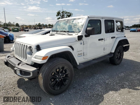2021 Jeep Wrangler Unlimited Sahara z VIN 1C4JJXP65MW766023, wystawiony jako Copart lot #52332735 z przebiegiem 23 130 mil mil oraz Nie do naprawy • Non repairable. Historia ofert i sprzedaży dostępna na DreamBid. Obrazek 1.