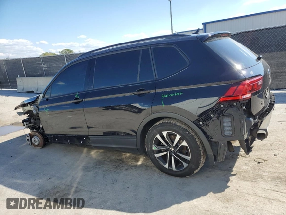 2023 Volkswagen Tiguan S z VIN 3VVRB7AX7PM039327, wystawiony jako Copart lot #47097135 z przebiegiem 24 230 mil mil oraz Szkoda całkowita • Salvage title. Historia ofert i sprzedaży dostępna na DreamBid. Obrazek 2.