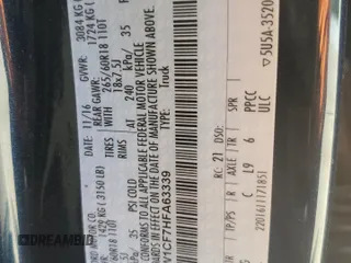 2017 Ford F-150 XL z VIN 1FTEW1CF7HFA63339, wystawiony jako Copart lot #58009935 z przebiegiem 37 704 mil mil oraz Szkoda całkowita • Salvage title. Historia ofert i sprzedaży dostępna na DreamBid. Obrazek 12.