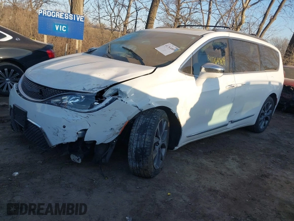 2017 Chrysler Pacifica Limited with VIN 2C4RC1GG4HR500560, listed as a IAAI auction lot 41764809 with 92,817 mi miles and . Bid and sale history available at DreamBid. Image 2.