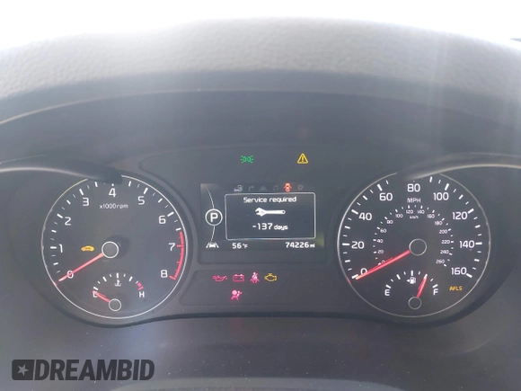 2016 Kia Optima SXL Turbo with VIN 5XXGV4L23GG073151, listed as a IAAI auction lot 41363341 with 74,226 mi miles. Bid and sale history available at carsss.com. Image 7.