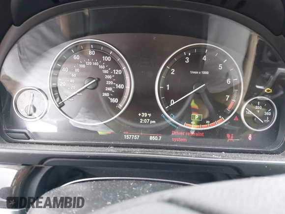 2012 BMW 5 Series 528i xDrive with VIN WBAXH5C53CDW10660, listed as a IAAI auction lot 41016708 with 157,757 mi miles and . Bid and sale history available at carsss.com. Image 7.