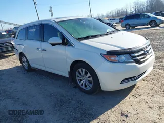 2015 Honda Odyssey EX-L z VIN 5FNRL5H67FB041384, wystawiony jako IAAI lot #41644928 z przebiegiem 164 386 mil mil oraz . Historia ofert i sprzedaży dostępna na DreamBid. Obrazek 1.