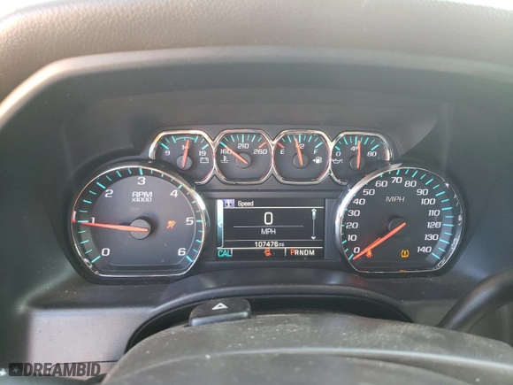 2015 Chevrolet Silverado 1500 LTZ with VIN 3GCPCSEC3FG271496, listed as a Copart auction lot 44698165 with 107,476 mi miles and Salvage Title. Bid and sale history available at carsss.com. Image 9.