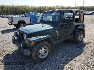 2001 Jeep Wrangler Sahara with VIN 1J4FA59S51P300953, listed as a Copart auction lot 51452505 with 157,642 mi miles and Clean Title. Bid and sale history available at carsss.com. Image 1.