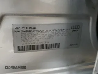 2005 Audi A4 1.8T SE with VIN WAULC68E55A067876, listed as a Copart auction lot 43747575 with 166,626 mi miles and Clean Title. Bid and sale history available at carsss.com. Image 12.