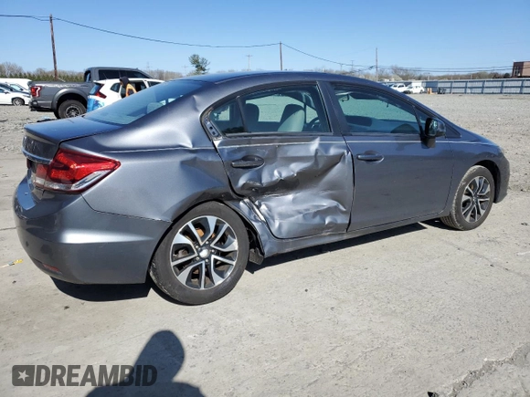 2013 Honda Civic EX with VIN 19XFB2F8XDE268824, listed as a Copart auction lot 52260635 with 141,214 mi miles and Salvage Title. Bid and sale history available at DreamBid. Image 3.