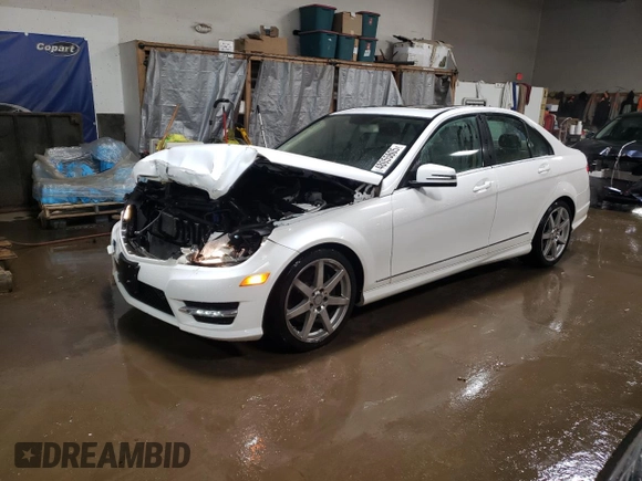 2014 Mercedes-Benz C 300 Sport with VIN WDDGF8AB1EA946000, listed as a Copart auction lot 48055805 with 81,071 mi miles and Salvage Title. Bid and sale history available at DreamBid. Image 1.