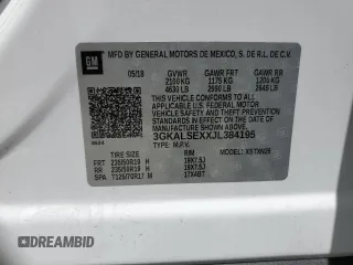 2018 GMC Terrain Denali с VIN 3GKALSEXXJL384195, выставлен на аукционе Copart как лот 62199575 с пробегом 77 632 миль миль и Списание • Salvage title. История ставок и продаж доступна на DreamBid. Изображение 13.