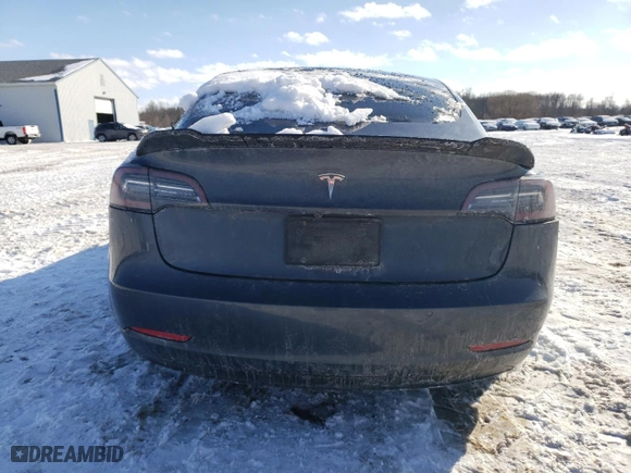 2020 Tesla Model 3 Standard Range Plus with VIN 5YJ3E1EA0LF739266, listed as a Copart auction lot 46327055 with 41,726 mi miles and Salvage Title. Bid and sale history available at carsss.com. Image 6.
