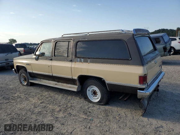 1987 GMC Suburban с VIN 1GKGV26K8HF511456, выставлен на аукционе Copart как лот 59530795 с пробегом 71 410 миль миль и Чистый • Clean title. История ставок и продаж доступна на DreamBid. Изображение 2.