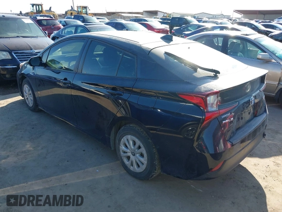 2020 Toyota Prius L Eco with VIN JTDKARFU1L3114502, listed as a IAAI auction lot 41134750 with 62,222 mi miles and . Bid and sale history available at DreamBid. Image 3.