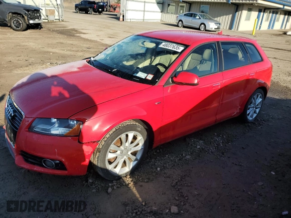 2012 Audi A3 2.0 TDI Premium with VIN WAUBJAFM7CA054204, listed as a Copart auction lot 48037635 with 129,693 mi miles and Salvage Title. Bid and sale history available at carsss.com. Image 1.