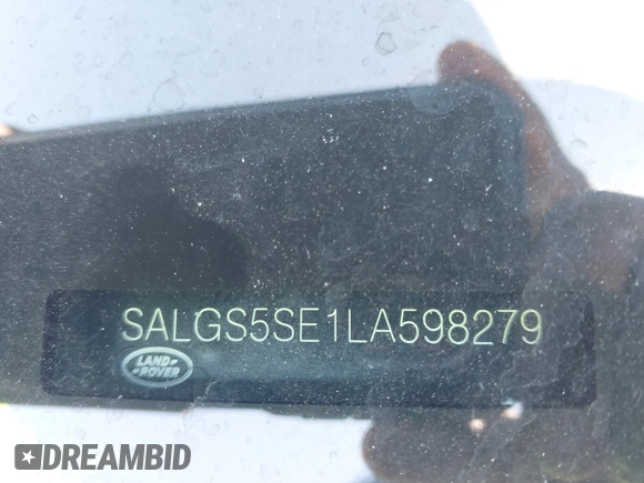 2020 Land Rover Range Rover z VIN SALGS5SE1LA598279, wystawiony jako IAAI lot #42263796 z przebiegiem 64 623 mil mil oraz . Historia ofert i sprzedaży dostępna na DreamBid. Obrazek 9.