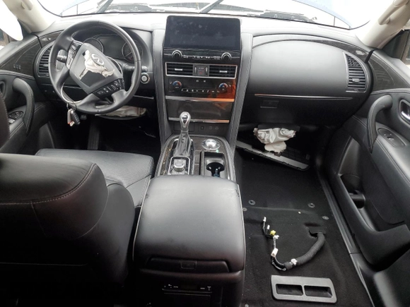 2024 Infiniti QX80 LUXE with VIN JN8AZ2AE0R9329875, listed as a Copart auction lot 46489615 with 28,834 mi miles and Non Repairable. Bid and sale history available at carsss.com. Image 8.
