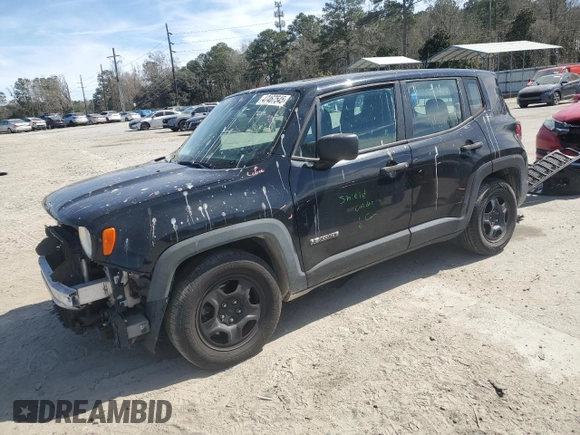 2017 Jeep Renegade Sport with VIN ZACCJAAH5HPE97377, listed as a Copart auction lot 47467545 with 128,006 mi miles and Salvage title. Bid and sale history available at DreamBid. Image 1.