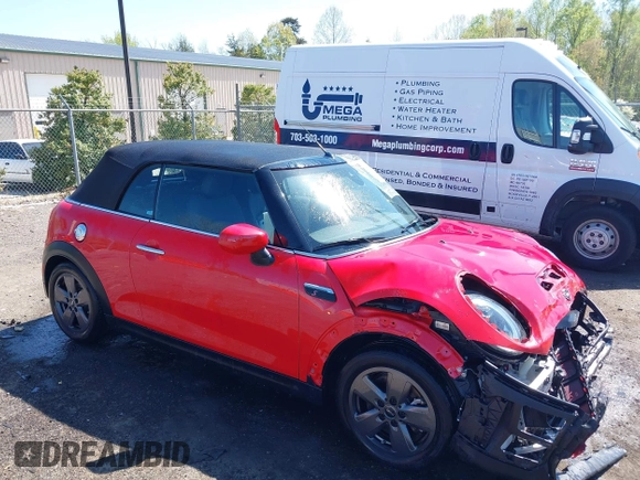 2022 MINI Convertible Cooper S with VIN WMW43DL0XN3P17472, listed as a IAAI auction lot 42050605 with 15,494 mi miles and . Bid and sale history available at DreamBid. Image 1.