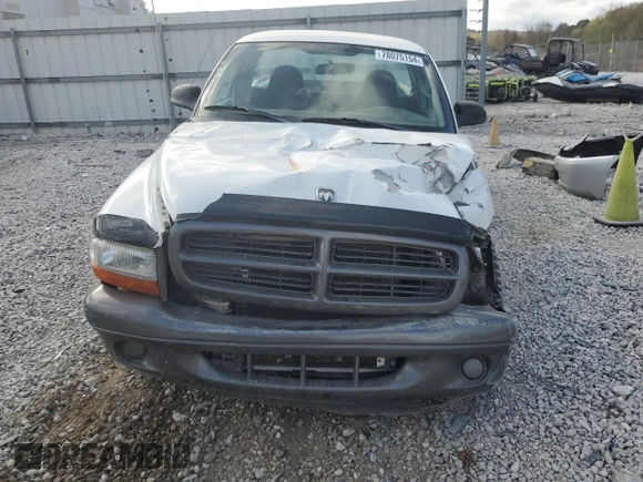 2002 Dodge Dakota with VIN 1B7FL16X22S676436, listed as a Copart auction lot 78075154 with 125,518 mi miles and Salvage Title. Bid and sale history available at DreamBid. Image 5.