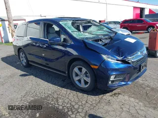 2019 Honda Odyssey EX-L z VIN 5FNRL6H70KB113499, wystawiony jako IAAI lot #41681215 z przebiegiem Nie podano mil oraz . Historia ofert i sprzedaży dostępna na DreamBid. Obrazek 1.