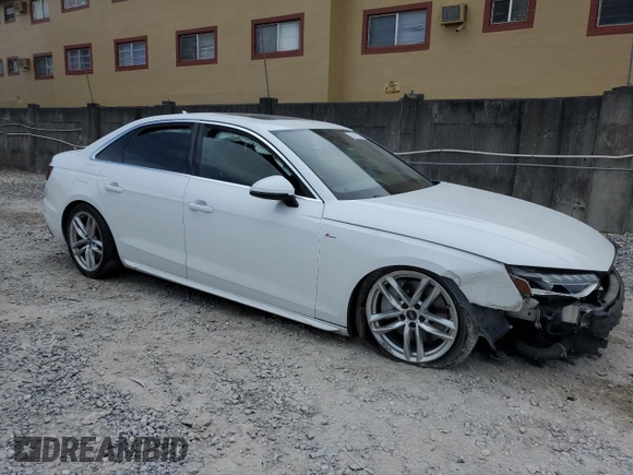 2020 Audi A4 Premium Plus with VIN WAUENAF48LN010478, listed as a Copart auction lot 58715525 with 36,852 mi miles and Non repairable. Bid and sale history available at DreamBid. Image 4.