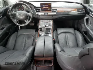 2014 Audi A8 3.0L TDI with VIN WAURMAFD8EN000802, listed as a Copart auction lot 41594755 with 131,171 mi miles and Salvage title. Bid and sale history available at DreamBid. Image 8.