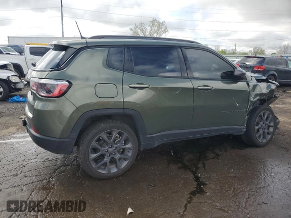 2021 Jeep Compass 80th Anniversary с VIN 3C4NJDEB7MT591859, выставлен на аукционе Copart как лот 55968415 с пробегом 78 015 миль миль и Списание • Salvage title. История ставок и продаж доступна на DreamBid. Изображение 3.